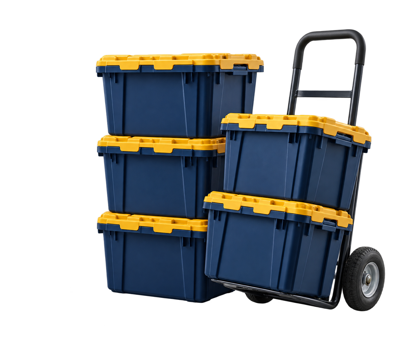 Reusable moving totes ready for local delivery